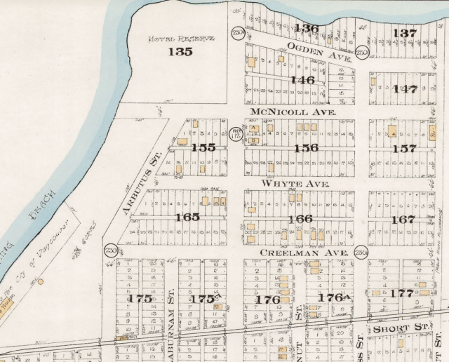 1912 Goads Map Showing Kits CPR Hotel REserve. McNicoll and Maple.